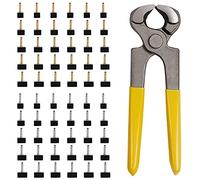BELLE VOUS Tacchetti Ricambio Neri per Tacco Alto (Set da 60) - Set da 5 Gommini per Tacchi a U con Pinze - 30 Paia di Tacchi per Scarpe da Donna con Perni in Metallo per Tacchi Alti ed a Spillo