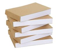 Belle Vous Taccuino di disegno Flip Book in Kraft bianco (set di 6) - 11,5 x 6,5 cm - 180 pagine (90 fogli) - Carta da disegno senza fondo perduto, kit cartone per animazione, disegno e schizzo