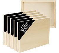 Belle Vous Tela in legno di tiglio naturale (6 pezzi) - 20 x 25 cm - Lastra in legno di tiglio naturale - da dipingere per pittura encaustica & artigianato