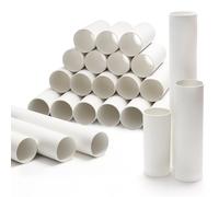 Belle Vous Tubi Cartone da Decorare Bianchi (Set da 24) - 10, 15 e 25 cm - Rotolo Carta Spesso Artigianale - Rotoli di Cartone per Artigianato, Lavoretti d’Arte ed Attività in Classe - Tubo Carta