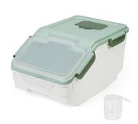 BELLE VOUS Utensili Cucina - Contenitori Plastica - Barattoli Cucina 5 L con Misurino - Carrello Portafrutta - Contenitore Plastica con Coperchio Ermetico