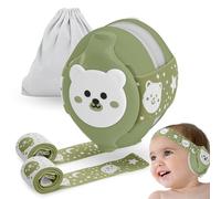 BELLEBEBE - Cuffie Neonato Antirumore - 0-36 Mesi - Ipoallergenico e Senza BPA - Certificato EN352-1, RoHS, CPC - Fascia Regolabile e Borsa da Trasporto (Verde Oliva)