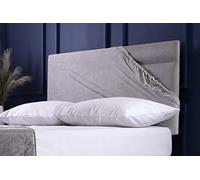 Belledorm Copertura per testiera in finta pelle scamosciata, elastica, antiscivolo, antipolvere, facile da montare, perfetta per rinnovare la testiera della camera da letto (nuvola/matrimoniale)