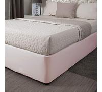 Belledorm, decorazione per letto in tessuto jersey - Trasforma una base per letto dall'aspetto triste (rosa cipria, singolo)