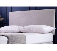 Belledorm - Testiera in finta pelle scamosciata, per letto singolo, 90 x 60 cm, colore: grigio nuvola