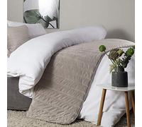 Belledorm Verona Lusso Pelle Scamosciata Trapuntato Bed Runner E/O Cuscino Imbottito in Visone - Bed Runner 50cm x 220cm