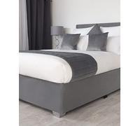 Belledorm - Vestiletto con profondità extra di 48 cm, per rendere ordinato l'aspetto del letto contenitore, lussuosa pelle scamosciata sintetica (Colore: carbone, 91 x 191cm)