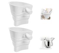 BelleFlair 2 PCS Imbuto in Silicone per Accessori Cucina 4,3-4,8 L, paraschizzi pieghevole, base estesa, Compatibile con Artisan Classic (Bianco)