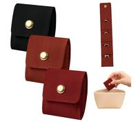 BelleFlair 3 pezzi borsa per gioielli piccola con bottone, organizer per gioielli da viaggio, borsa pieghevole per gioielli, custodia per gioielli da viaggio per donne, borsa pieghevole per anelli