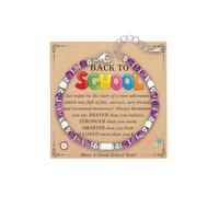 BelleFlair Braccialetti in Pietra Naturale Regali per Bambine 2025, Regalo per la Scuola, Amuleto per l'Inizio della Scuola, Bracciale Ritorno a Scuola (Viola)