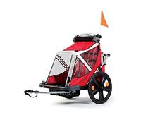 Bellelli B-Travel Bambini Rimorchio da Agganciare alla Bici per Peso Massimo totale 32 kg e Altezza Massima Bambini 1.10 m, Rosso