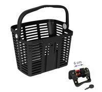 BELLELLI Cestino Anteriore PLAZA con Aggancio Rapido in Plastica Nero