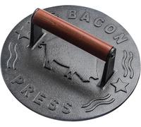 Bellemain - Pressa per grigliate in ghisa, resistente, con manico in legno, rotonda, 21,6 cm