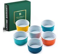 Bellemain - Set di 6 pirottini in porcellana (4 oz. multicolore arancione)