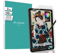 BELLEMOND - 2 pz - Pellicola Kent liscia Made in Japan per Galaxy Tab S10 Ultra/S9 Ultra/S8 Ultra (14,6”) - Riduce usura punta fino all’86% - SSGT146PLK