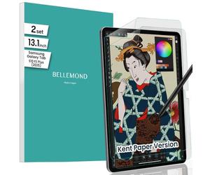BELLEMOND Pellicola proteggi schermo Kent per Samsung Galaxy Tab S10 FE+ / S10 FE Plus (13,1", 2025), superficie liscia in PET per disegno e presa appunti | Made in Japan | Set di 2