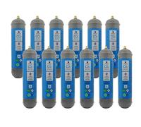BELLEROFONTE - Bombole CO2 600g per Gasatore - Set Risparmio 12 Pezzi - E290 Alimentare M11x1 - Fino a 120L per Bombola - Compatibile Universale - Certificata TUV