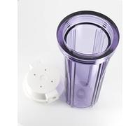 Bellerofonte Contenitore Tazza portafiltro acqua 10" trasparente/viola attacchi 1/4"