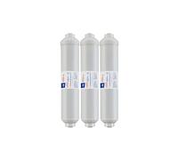 Bellerofonte Filtro in Linea impianti osmosi Carbone Argentizzato 10 Pollici Antibatterico 3 PZ