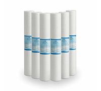 Bellerofonte Filtro Sedimenti 20 Pollici 1 Micron Ultrafiltrazione. Elimina Sabbia, Fango, Particelle di ruggine e impurità sospese fino a 1 Micron in Polipropilene Confezione da 6 pezzi