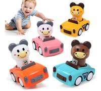 BelleStyle Giochi Bambini 1 2 3 Anni, 4 Pezzi Macchinine Giocattolo per Bambini 1 2 3 Anni, Veicoli da Gioco Press and Go Regali Educativi Precoci per Bambino 1-4 Anni Maschio Femmina