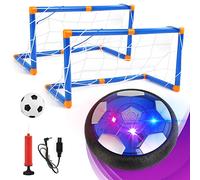 BelleStyle Pallone Calcio Fluttuante,Ricaricabile Air Hover Calcio Bambini con 2 Porta da Calcio per Bambini Pallone Fluttuante Giocattoli Sportivi per Bambini 3 4 5 6 7 8-12 Anni Natale Regalo
