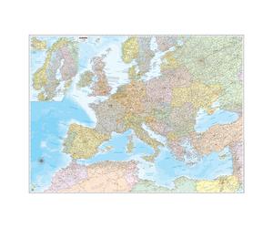 BELLETTI - M03PL-07 - Carta geografica Europa amministrativa e stradale - murale - 132 x 99 cm - Belletti - 57415 - Conf. da 1 Pz. - M03PL-07