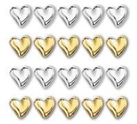 BelleVive 20 Calamite per Frigorifero a Forma di Cuore - Decorative, Forte Tenuta per Lavagna e Armadietto - Magnete Decorativo per Casa, Oro+