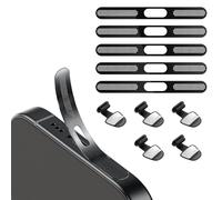 BelleVive 5 Pezzi Adesivi a Rete Antipolvere e 5 Pezzi copripolvere USB-C, Anti-Polvere, Accessori per iPhone 16/16 Plus/16 Pro/16 PRO Max/iPhone 15/15 PRO/PRO Max/Plus (Nero)