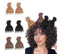 BelleVive 6 pezzi clip volumizzanti per capelli, clip per volume ricci e clip a granchio, sollevatori di radici per ricci elastici, clip sollevanti senza pieghe, colore 2