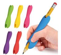 BelleVive 6er-Pack impugnature per Matita per Bambini e Adulti, Supporto in Silicone per Scrittura, Disegno, Pittura, Design ergonomico a Doppia Testa per destrimani e Mancini, Diversi Colori