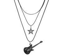 BelleVive Collana vintage a forma di stella punk choker rock roll chitarra catena a strati per donne uomini Eboy Egirl, collana Kawaii carina collane estetiche vintage emo gioielli