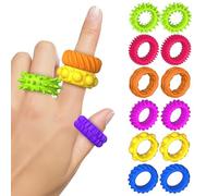 BelleVive Confezione da 12 Giocattoli Sensoriali per Bambini, Anelli Sensoriali, Anelli Antistress, Giocattolo Sensoriale per Bambini con Autismo - Fidget Silenzioso per L'Ansia in Classe