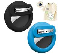 BelleVive Confezione da 2 mini titolari con AirTag per bambini, supporto nascosto per AirTag in silicone con spilla di sicurezza per vestiti, clip GPS compatibile con Apple Air Tag