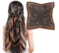 BelleVive foulard di raso per donna, scialle di seta per capelli, bandana di raso, foulard, avvolgimento per capelli da donna, sciarpa, copricapo, fascia per capelli notturna, notte, 90 x 90 cm