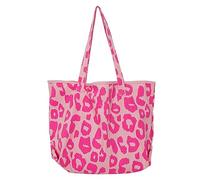 BelleVive Leopard Tote Bag Donna Borsa a Spalla Donna Borsa a Tracolla Casual Tote Borsa da Donna Shopper Borsa Grande per Quotidiano, Ufficio, Gita Scolastica e Shopping, Utility, Rosa