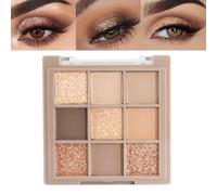 BelleVive Palette di ombretti opachi nude marrone, make-up a lunga durata e resistente all'acqua, 9 tonalità miscelabili con finiture lisce, opache e brillanti, 05#