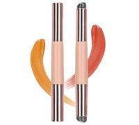 BelleVive pennello per labbra in silicone, applicatore labbra a doppia faccia con 2 coperchi, pennello per trucco per tonalità labbra, balsamo labbra, gloss labbra, smalto labbra, correttore,