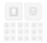 BelleVive Set di 10 ganci autoadesivi trasparenti, senza foratura, non necessitano di forature, ganci autoadesivi per prese, specchi da bagno, cornici