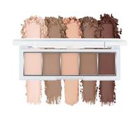 BelleVive Trucco neutro nude-marrone ombretto, 5 colori vellutati e opachi, ombretto nude color talpa, trucco naturale per tutti i giorni, di lunga durata, 01#