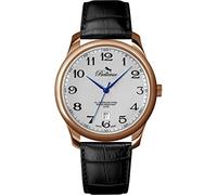 Bellevue Orologio Donna D.38, grigio, 30MM, The generated value for the 'style' attribute is 'Elegante'. watch has a classic design with rose gold case and black leather strap, making it suitable