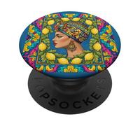 Bellezza boemia arte moresca del limone mediterraneo PopSockets PopGrip Adesivo