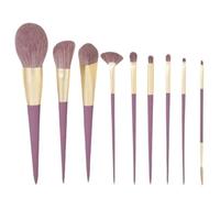 Bellezza Cosmetici Set Di Pennelli For Il Trucco 9 Pezzi Viola For Fondotinta Viso Ombretto Pennello Contorno Ideali Per Principianti(Purple)
