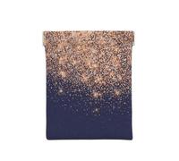 Bellezza del truccatore con glitter rosa rame blu navy, Spremere il portafoglio superiore da donna Borsa portaoggetti Piccola portamonete Portamonete