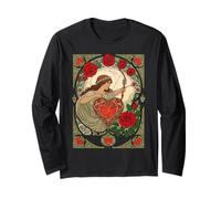 Bellezza e la ferita Vintage Art Nouveau Romance Maglia a Manica