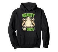 Bellezza E Obeso Chonky Cat Funny Meme Felpa con Cappuccio