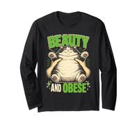 Bellezza E Obeso Chonky Cat Funny Meme Maglia a Manica