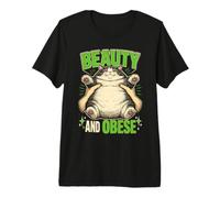 Bellezza E Obeso Chonky Cat Funny Meme Maglietta Premium