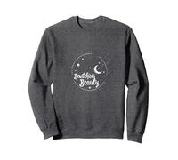 Bellezza Incantevole: Incantevole Cappello da Strega Luna Stelle Felpa, Unisex per Adulti, Grigio Scuro, XL