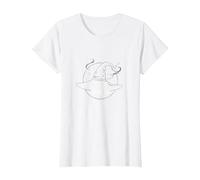 Bellezza Incantevole: Incantevole Cappello da Strega Luna Stelle Maglietta, Donna, Bianco, XL